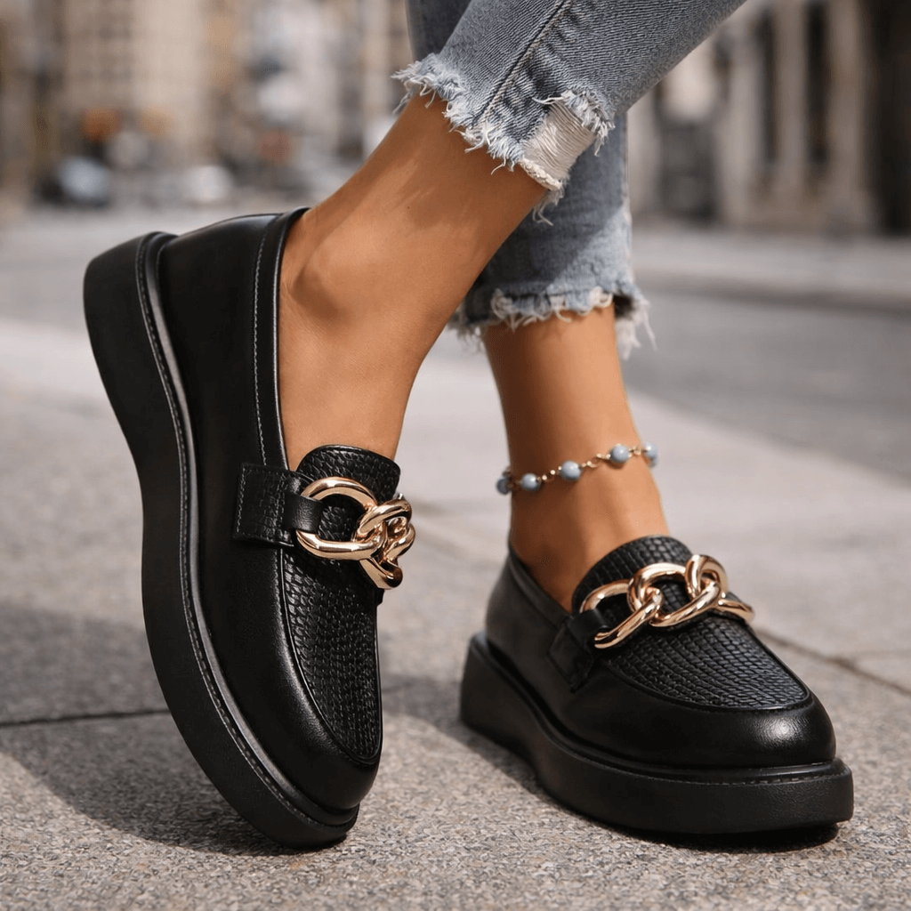 Women's Woven Textured Chunky Platform Loafers Corvine